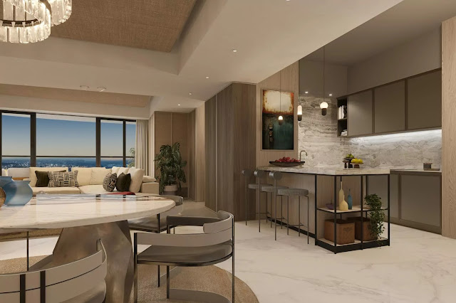 Three-Bedroom's Kitchen Area at The Haraya Residences Bridgetowne Three-Bedroom's Kitchen Area at The Haraya Residences Bridgetowne